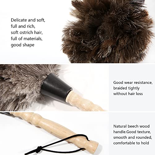 image for iHUFeather Ostrich Feather Duster 14 inch Feather Duster Fluffy Natura