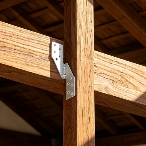 AQWSLG 40 Pcs Right Size Galvanized Steel Hurricane Straps Tie Brackets| - 5