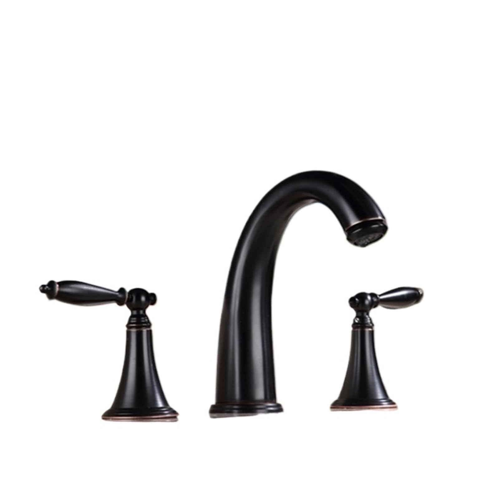 Lpacxbyd Color 3 Two Handle Faucet Basin Faucet 3 Holes Dual Control Bathroom Sink Deck Mounted Cold Hot Vintage Mixer Taps Bathtub(,G1/2In)