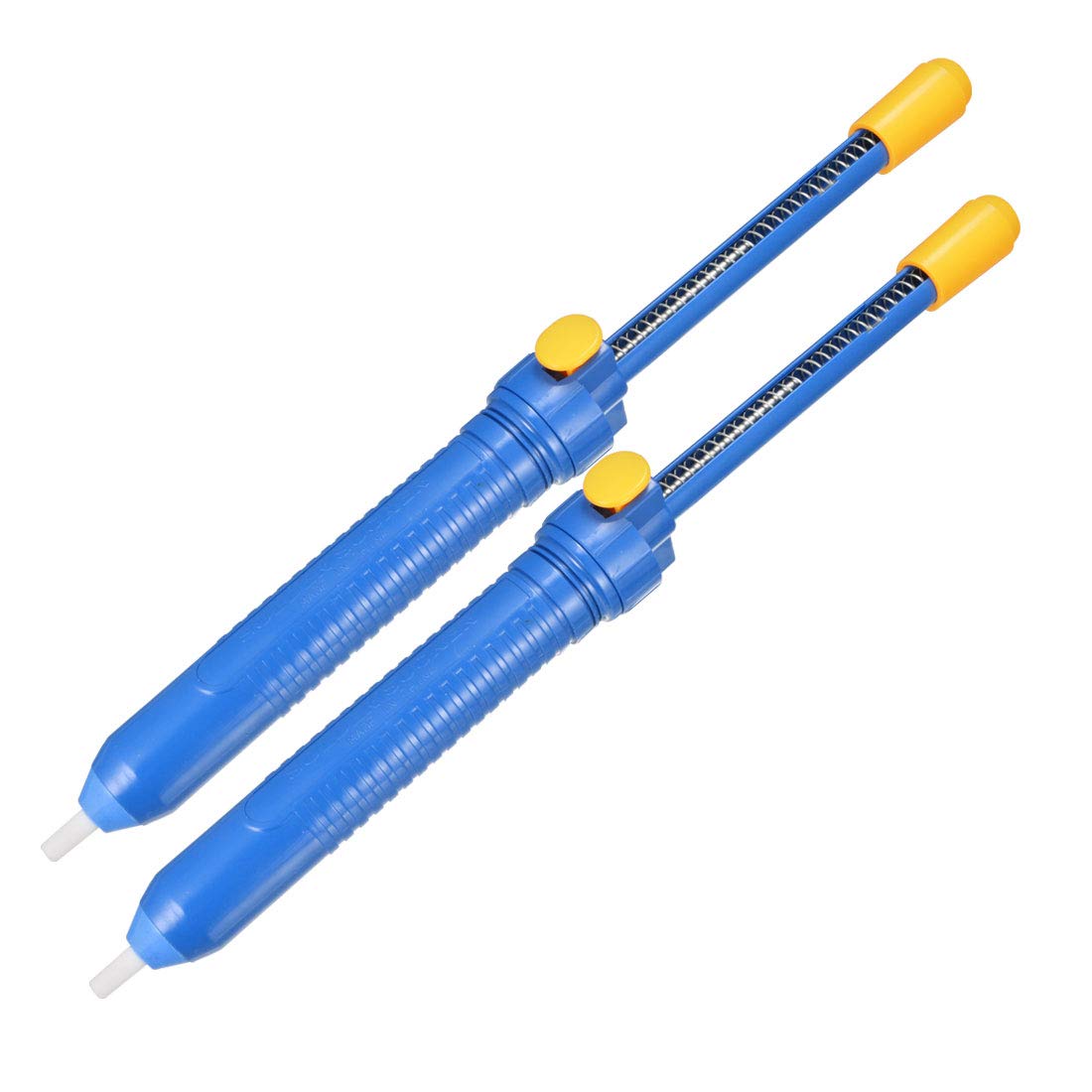 uxcell Desoldering Pump 13.2 Inches 33.5cm Manual Vacuum Solder Sucker Removal Hand Tool Plastic Blue 2pcs