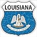 SMART BLONDE Louisiana State Flag Highway Shield Metal Sign HS-126
