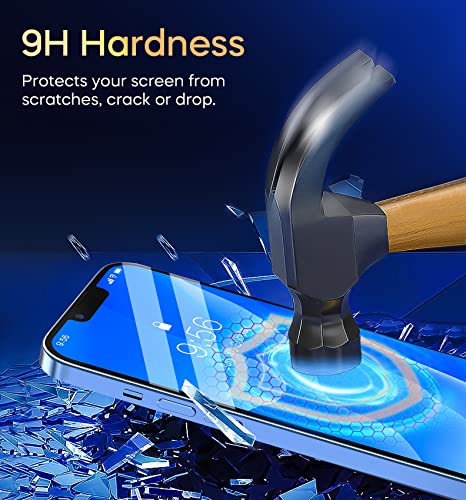 Zuslab For Iphone 14/13/13 Pro Screen Protector Tempered Glass With Easy Auto-Align Install Kit, [Dust Proof] [Bubble Free] [Anti-Fingerprint] [Full Coverage] Case Friendly For Iphone 2022 6.1’’ - 2 Pack #TOP3