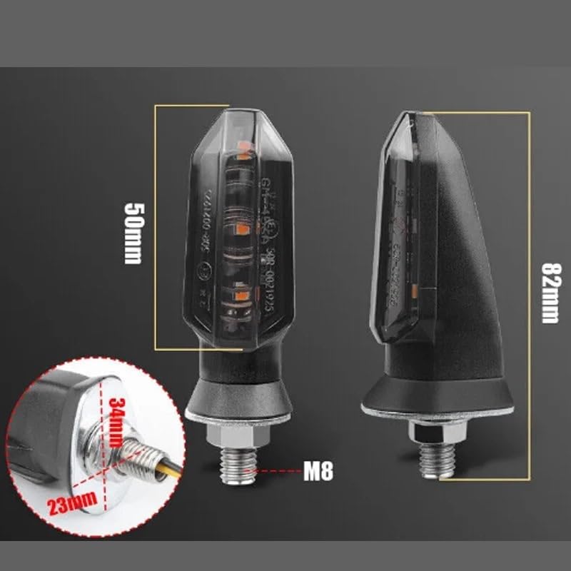 Clignotants LED universels moto feux indicateurs de direction 12V