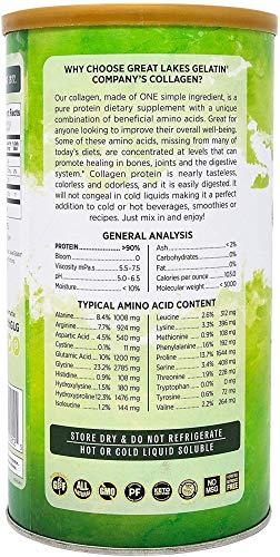 Great Lakes Gelatin, 4 Pk Collagen Hydrolysate 16 - Ounce Cans and by The Cup Shaker Combo