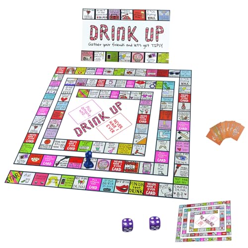 Leseogye Drinking Games for Adults, Interactive Party Board Game Set, Monopoly-style Mat, 46 Cards, 2 Dice, Ages 18+ Leseogye Drinking Games for Adults, Interactive Party Board Game Set, Monopoly-style Mat, 46 Cards, 2 Dice, Ages 18+