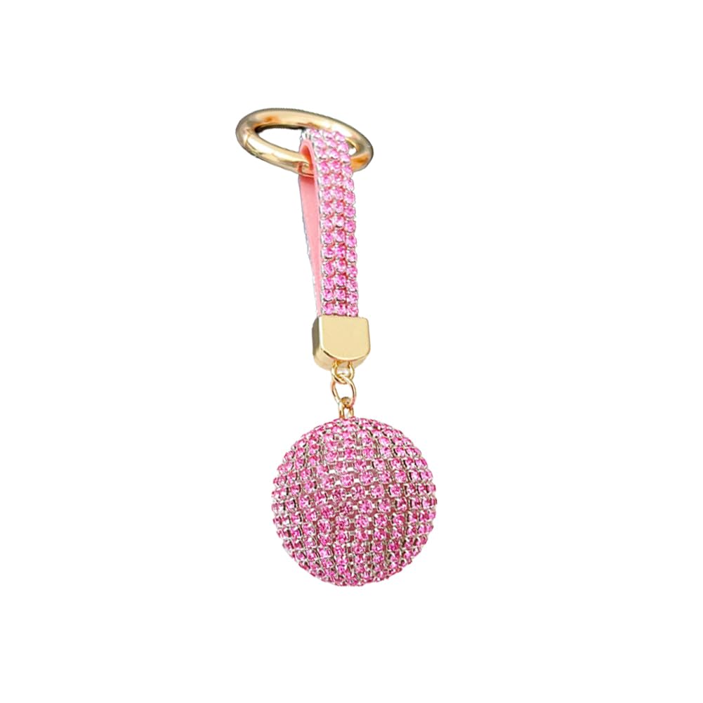 ARFUKA Keyring Rhinestone Heavy Ball Model Pendant Keychain Key Ring Bag Charm Jewellery Christmas Birthday Gift Keyrings Key Chain Key Ring Holder for Women