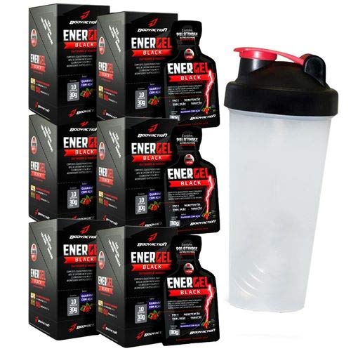 6x Gel Energel Black Cx10 Sachês - C/Cafeína Taurina Palatinose Waxy Maize Atacado