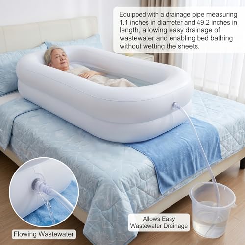 Bañera inflable para ducha con drenaje eficiente y almohada cervical ergonómica 3