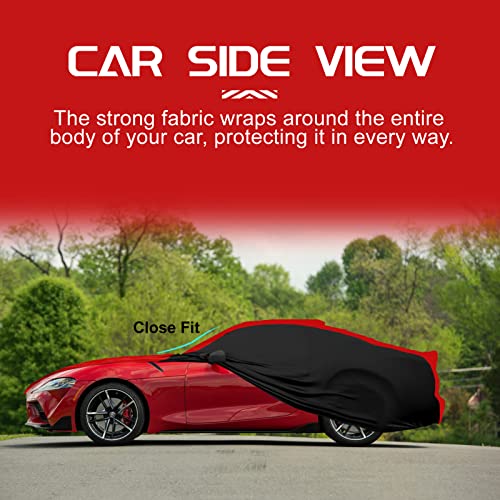 Image of Indoor Car Cover Replace for 2020-2025 Toyota Supra, Luxurious Stretch Satin Custom-fit Indoor Car Cover for Dust-Proof, Underground Garage, Car Show (Supra)
