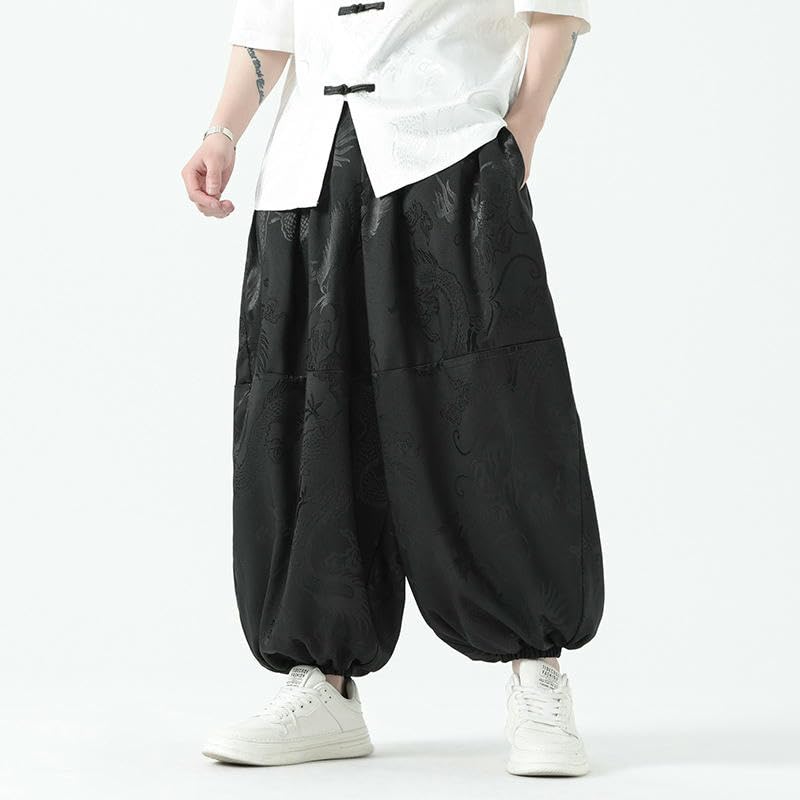 Pantalon long d'été style chinois contre la chaleur pantalon ample - 3