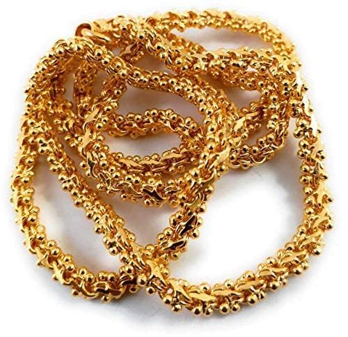 bhumi creation Gold Plated Traditional Designer Chain for Women and Men, Golden Colour, Elegant Style-picture-4
