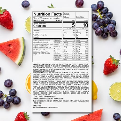 Image of Pure Kick Hydration Variety Pack, Sugar-Free Electrolyte Drink Mix, Strawberry Watermelon, Citrus, Concord Grape & Arctic Wave, Zero Sugar, 5 Calories, 20 Single-Serve Sticks