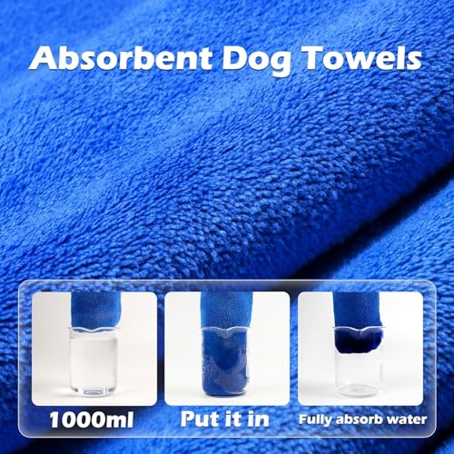 Image of D&C Paws Ultra Absorbent Microfiber Dog Towels for Drying Dogs & Cats | Quick Dry Pet Bath Blanket, Soft & Fast Drying Grooming Towels for All Breeds (40x40cm -Multicolor A,S-Pack of 5 Pcs)