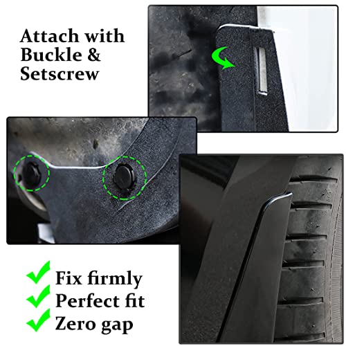 Image of Mud Flaps for Tesla Model 3 2016-2023 Splash Guards Glossy Black Front Rear Fender Protection Mudflaps No Need to Drill Holes (Set of 4, Gloss Black)