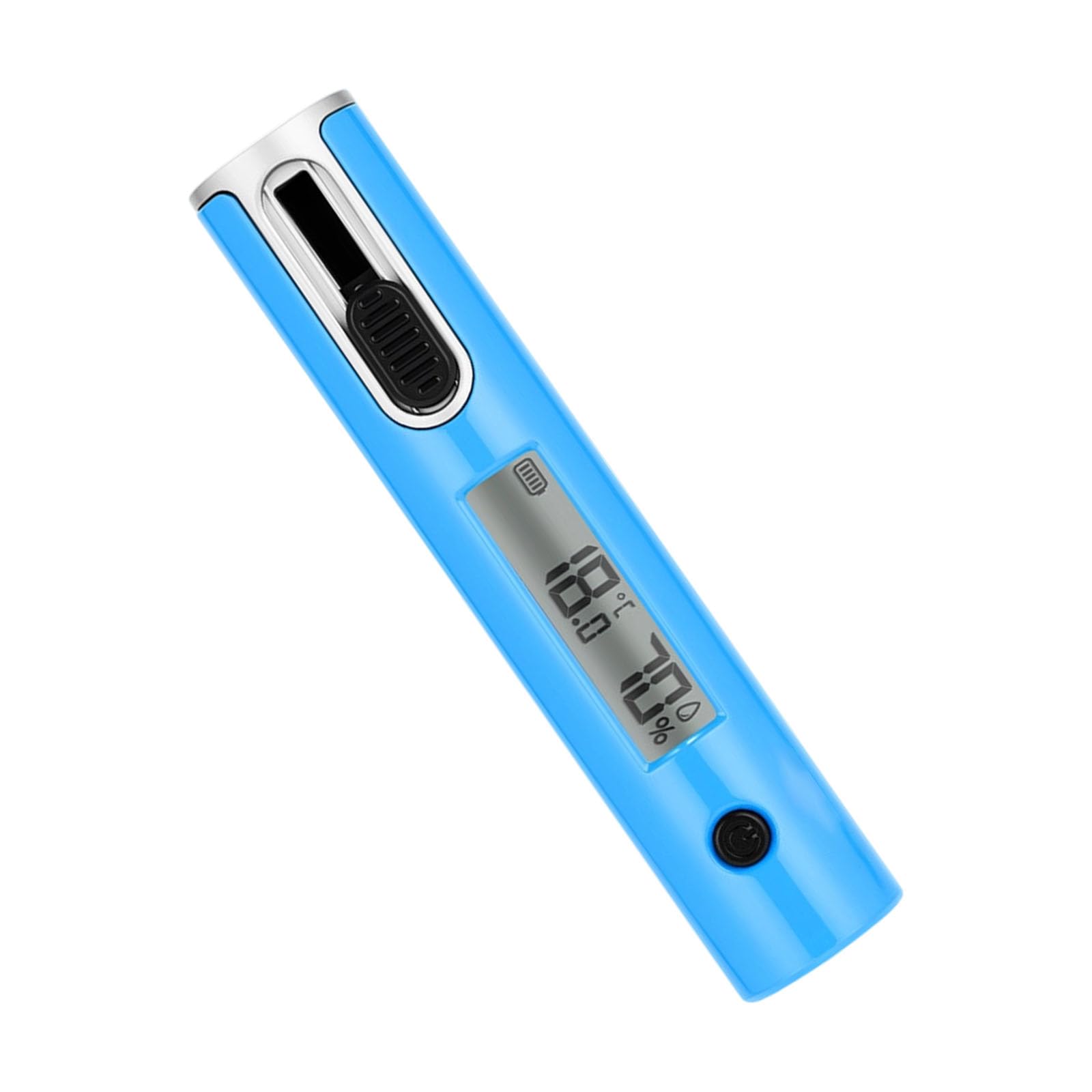 Zepfjhe Blue Accurate Digital Vanilla Hygrometer Internal Cores Humidness Tester With 2 Year Batteries Life And Clear Lcd Screen Usb C Stogie Hygrometer