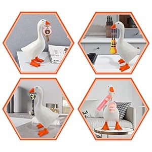 Jareo Magnetic Goose Statue Cute Goose Key Holder 1 Pack Home Decoration Statue Hanging Rack Table Desk Decor Sculpture…