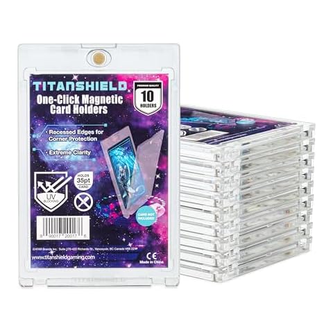 TitanShield 35PT One Click Magnetic Trading Card Holder (Pack of 10) Cover