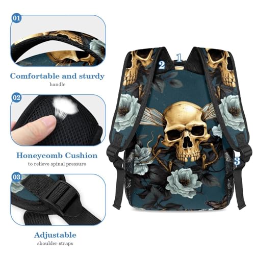 Sac à dos avec trousse grand format multicolore abeilles et fleurs pour l'école