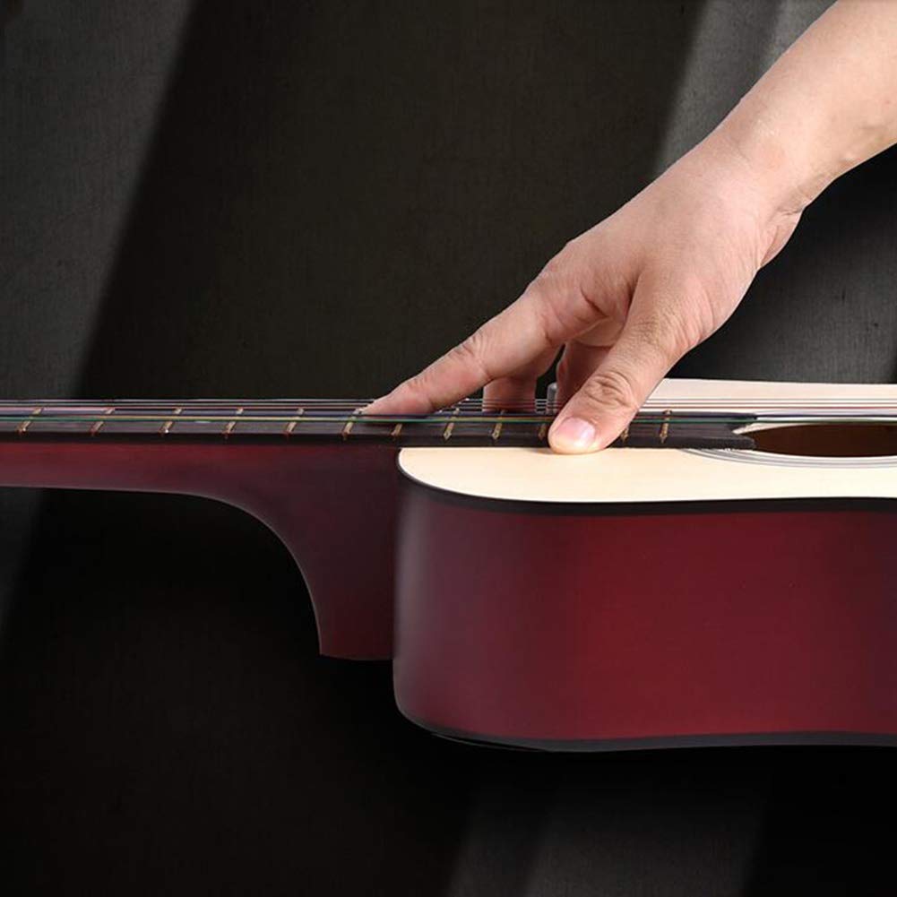Kit chitarra acustica con design a spalla mancante, custodia e accessori tutorial per principianti per imparare la musica folk