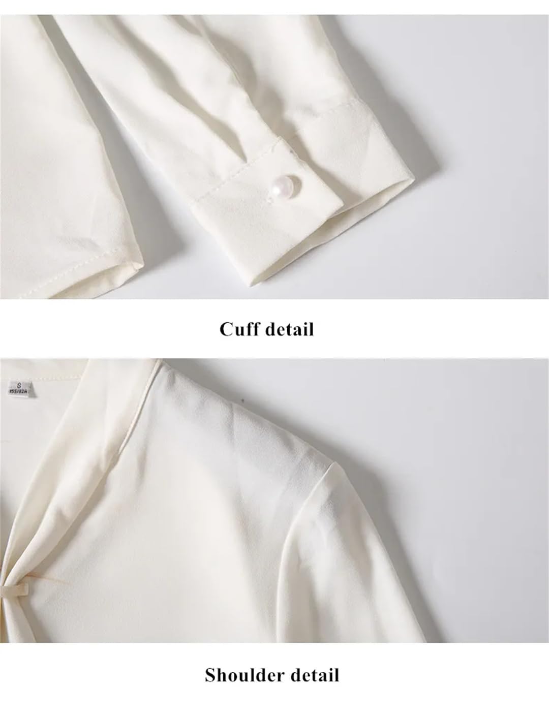 Blusas de manga larga para mujer, estilo formal, ajustadas, de gasa, para oficina