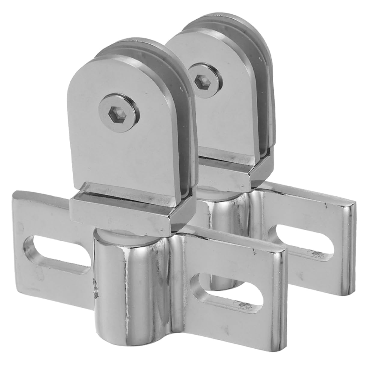 Unomor 1Set Dual Direction Zinc Alloy Pivot Hinges for Shower Doors Easy Installation Secure Mechanism Bidirectional Access Household Pivot Door Hardware for Glass Shower