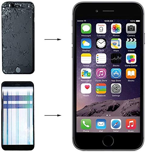 Magic For Iphone 6 Screen Replacement Lcd Display Touch Digitizer Front Screen Glass Replacement Frame Assembly Set Repair Tool Kit Compatibly A1549 A1586 A1589 Black 4.7 Inch(Black) #TOP5