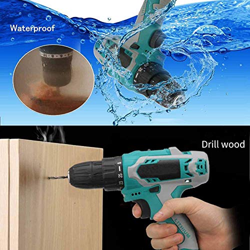 Lithium-Bohrmaschine, 36 V, zwei Batterien, eine Ladung, zwei Geschwindigkeiten zum Schlagbohren, leistungsstarker… – Bild 3