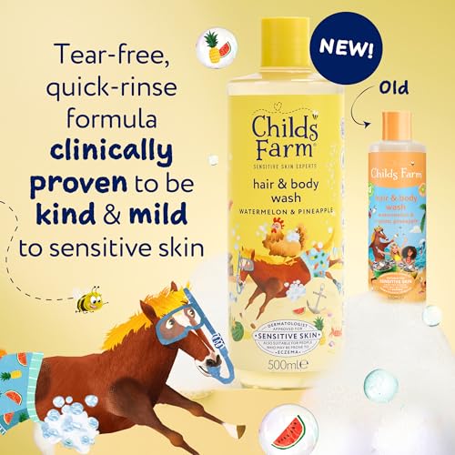Childs Farm Kids Hair & Body Wash, Watermelon & Pineapple, 500 ml (Pack of 1) - Image 2
