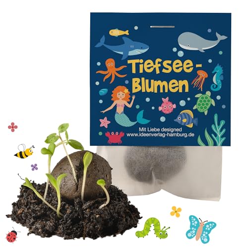10x 'Meerjungfrauen' Samenbomben als Mitgebsel Kindergeburtstag Mädchen 4 bis 8 Jahre - Meerjungfrau Geburtstag - Blumensamen Mitbringsel Kindergeburtstag Gastgeschenke & kleine Geschenke für Kinder