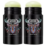 2PCS Tattoo Butter,Tattoo Aftercare Balm 2.8 Oz,Old & New Tattoo Care Tattoo Cream for Before, During & Post All Natural Vegan Moisturizer Heals Protects Color Enhance