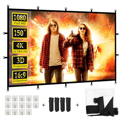 Pantalla de proyector 150 pulgadas plegable y lavable