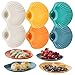 Cips and Dip - Piatto da portata in plastica, multifunzione, per frutta, noci e caramelle, cracker, verdure, conchiglie, 10 pezzi