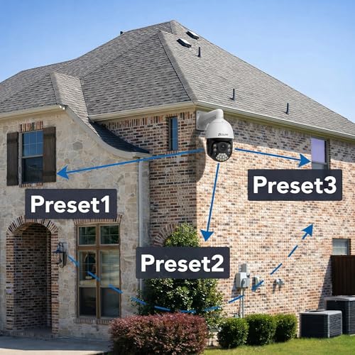 Image of Golens V62S 5MP PTZ Security Camera Outdoor, 36X Optical Zoom, 360 Auto Tracking, AI Human & Vehicle Detection, 350m Long Range Night Vision, Two-Way Audio, H.265, Waterproof CCTV Camera