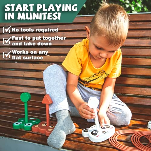 Animal Ring Toss Game Toy Set for Kids, 6 Targets Stands & 36 Rings Combo, Indoor Outdoor Party Yard Family Adults Activity, Holiday Present Birthday Gift for Toddlers Boys Girls Child Ages 3+ - Image 4