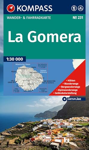 KOMPASS Wanderkarte 231 La Gomera 1:30.000: Wander- und Fahrradkarte in einem
