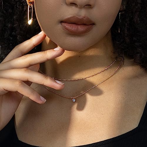 Ldurian Layered Necklaces for Women - 14K Dainty Gold Plated Layering Chokers Necklaces Set Multilayer Delicate Necklace Trendy Adjustable Long Layered Necklaces for Women3