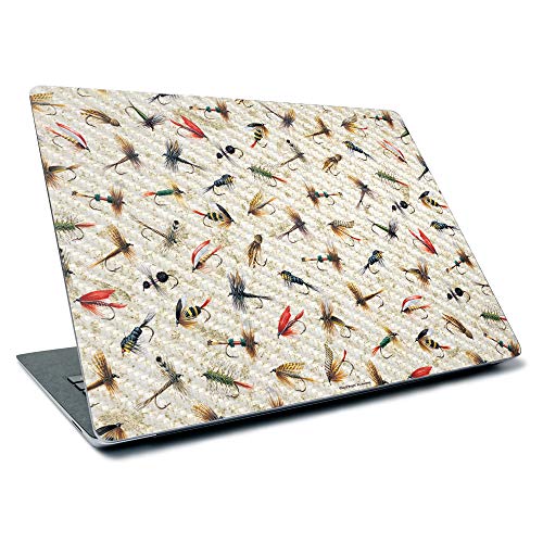 Image of MightySkins Carbon Fiber Skin for Microsoft Surface Laptop 3 13.5 inch (2019) - Fishing Flies,Textured Carbon Fiber Finish,Easy to Apply, Remove, and Change Styles,