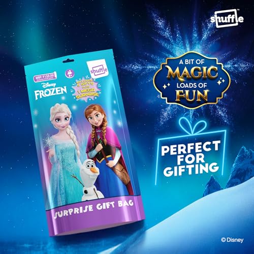 Image of Shuffle Frozen Surprise Gift Bag for Girls | 6-in-1 Elsa & Anna Themed Activity & Stationery Kit with Mega Surprise | Birthday Return Gift for Kids
