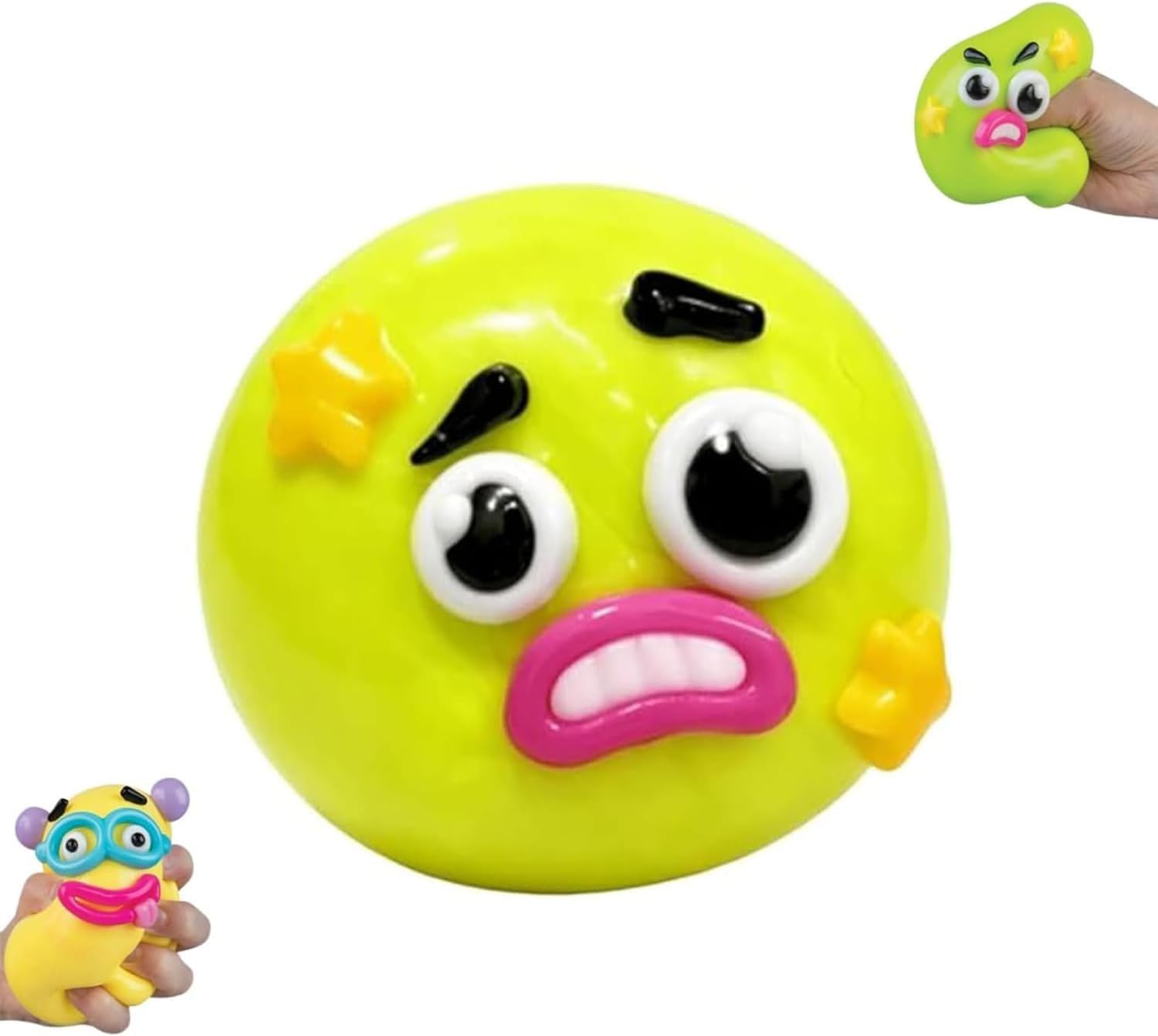 Smushers Sensory with Interchangeable Faces, Funny Curiosities Smushers Dog Face Swap Squishy, Soft Interchangeable Dog Face Swap Stress Relief Sensory Squeeze Toy for Adults (Green)
