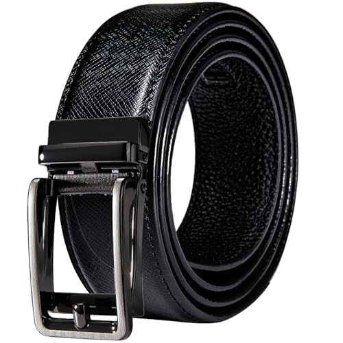 Image of Dubulle Men's Ratchet Belt Gold /Black /Red /Green /Blue /White Automatic Buckle Business Casual Belt Gift - Adjustable Fit