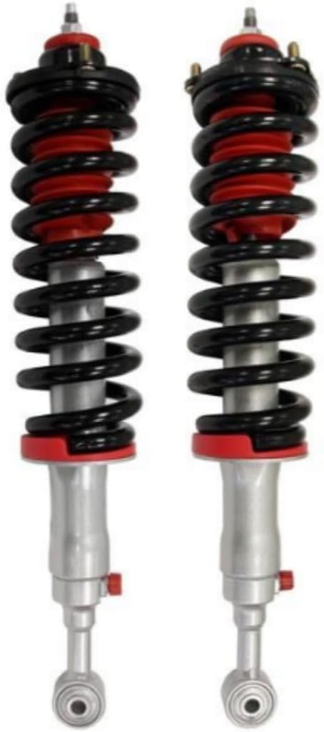 QuickLIFT Series Front Strut and Coil Spring Assembly fits 2007 2014 FJ Cruiser with 2" Lift - Nine Position Easy to Adjust - Includes TrendsAuto Decal