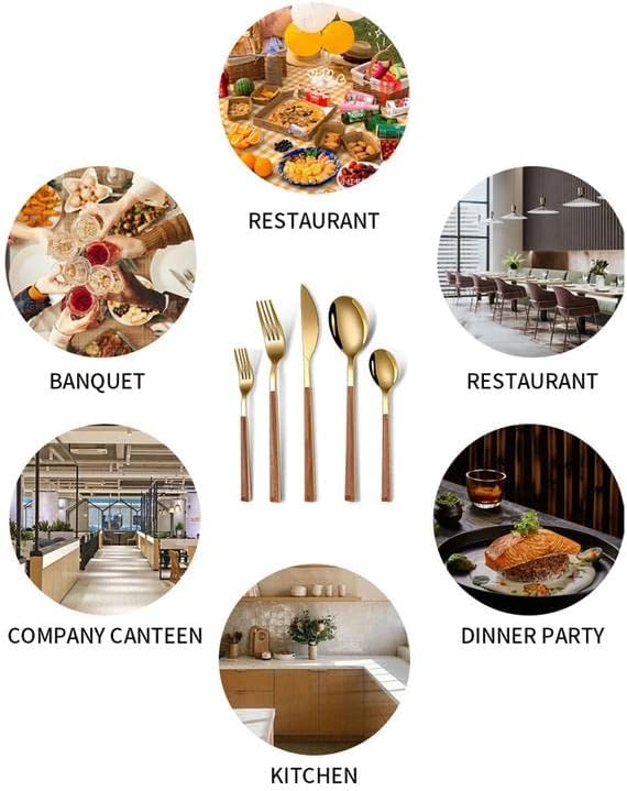 20-Piece Stainless Steel Flatware Set, Dinning Tableware Cutlery Set for Dinner Parties, Family Meal, Picnics, Camping