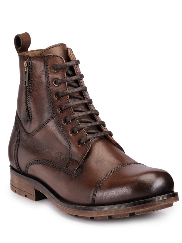 Image of TEAKWOOD LEATHERS Men Chelsea Mid Top Boots Perfect for Casual, Parties & Special Occasions Comfort, Durable Genuine Leather Boot Shoes | SH MJ 31 P