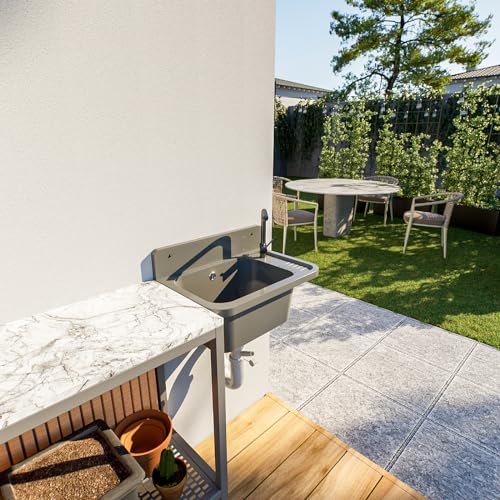 Ausgussbecken Waschbecken Spülbecken Waschtrog draußen Garten Garage Keller Werkstatt