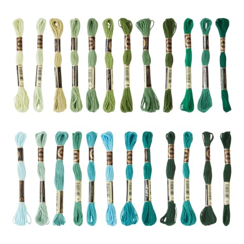 Image of FASHEWELRY 24 Skeins Embroidery Floss Thread 1mm Cross Stitch Thread Yarn