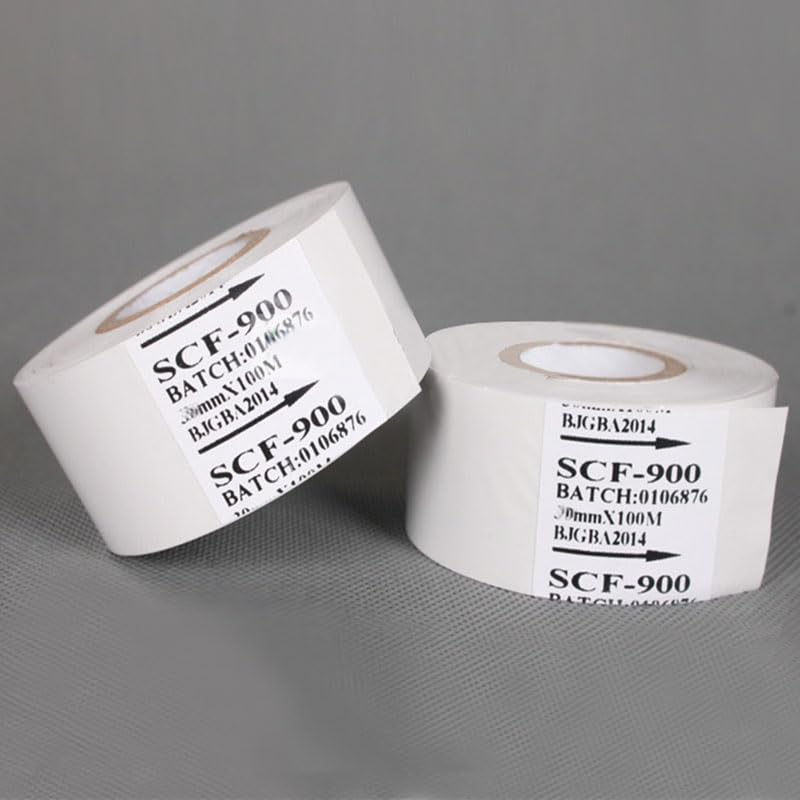 20 Rolls Date Coding Ribbon, SCF-900 35mm x 100m White Thermal Transfer Hot Stamping Ribbon,Direct Thermalfor,for Coding Machine