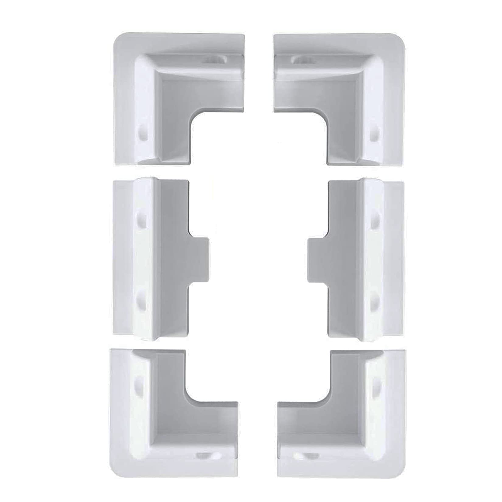 6 piezas de montaje de panel solar rectángulo conjunto de soporte de esquina para marco de madera, caravanas, barcos, cobertizos, campistas, caravanas, campana, resistente a los rayos UV, blanco