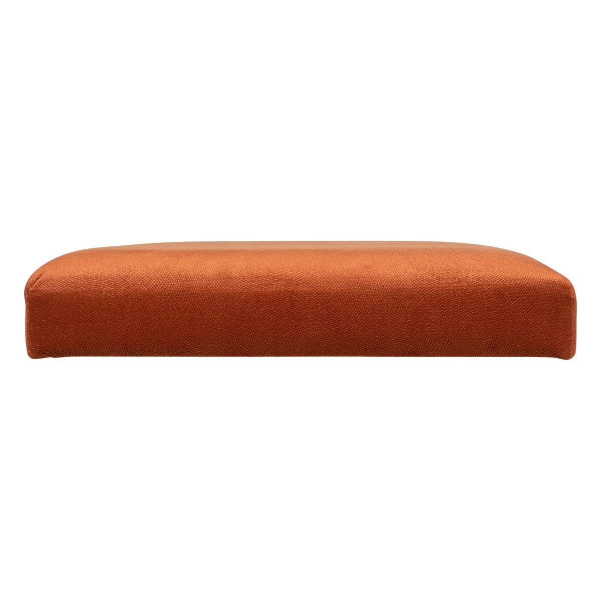 Atmosphera - Banco Plegable con almacenaje Lilou en Terciopelo ámbar, 76 x 38 x 38 cm - para salón, Dormitorio y cabecera de Cama