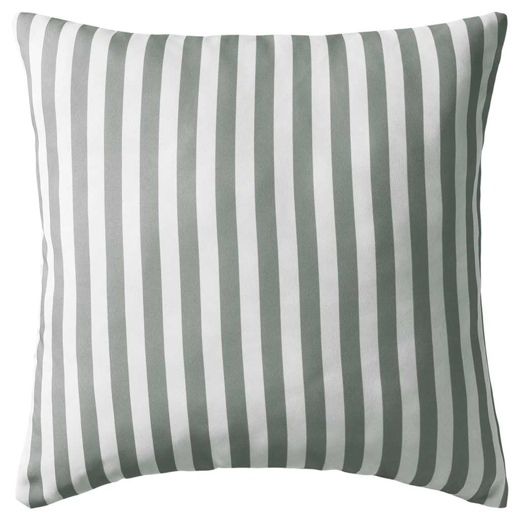 vidaXL 4X Cojines para Exterior a Rayas 45x45cm Gris Decoración Jardin Hogar