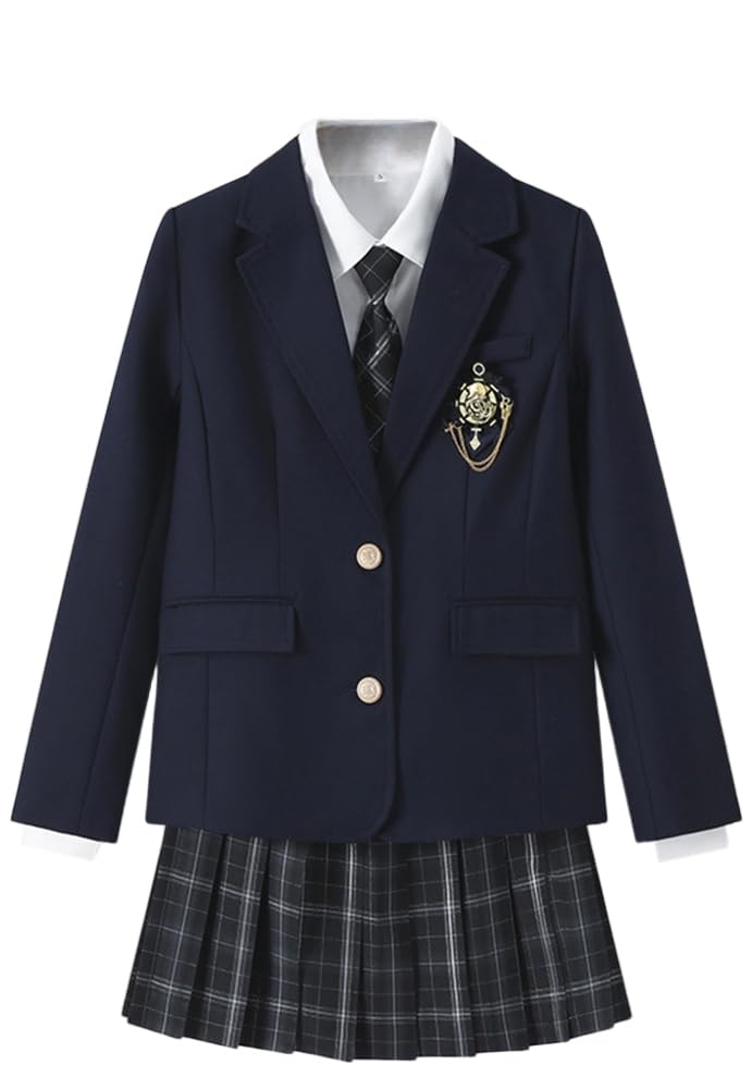 TTYAO REII Uniforme japonés de anime para niñas, uniforme sólido JK Uniforme, chaqueta para estudiantes, ropa de clase para mujer